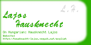 lajos hausknecht business card